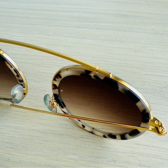 New KREWE Conti Matte Oyster 24K Sunglasses - Picture 12 of 15
